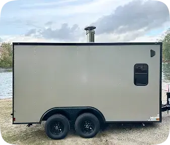 Mobile sauna trailer